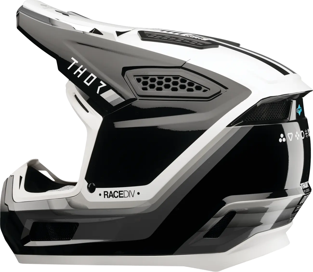 Casco THOR Fleet Defy Negro Blanco