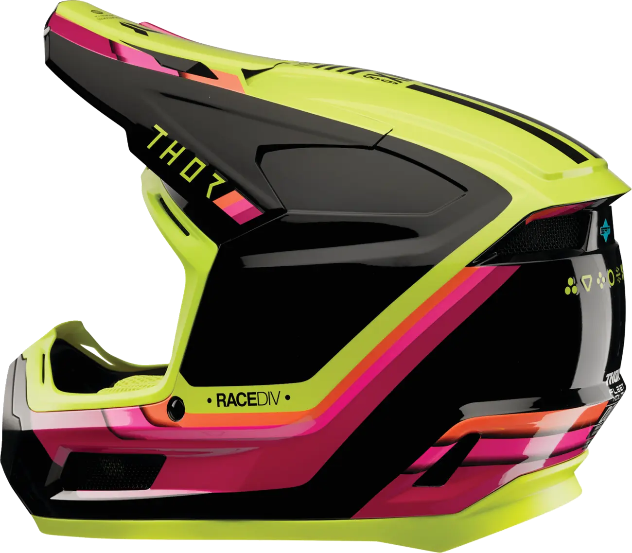 Casco THOR Fleet Infantil Defy Negro Amarillo