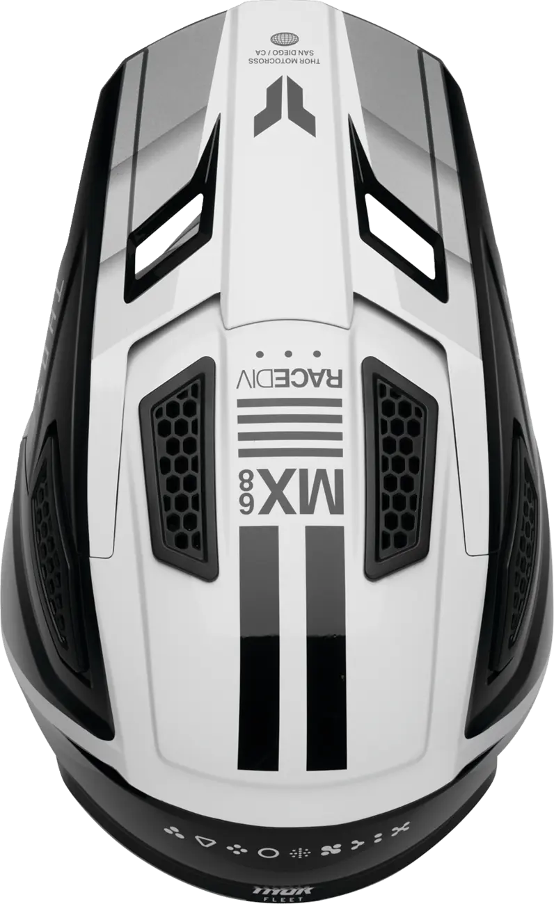 Casco THOR Fleet Defy Negro Blanco