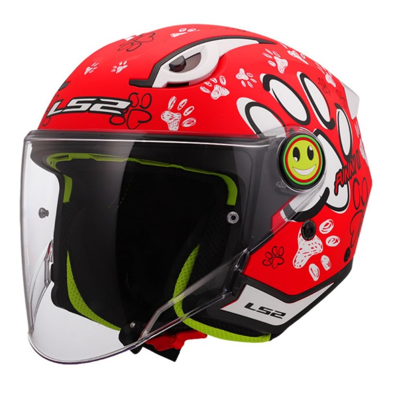 Casco LS2 OF622 Infantil Funny II Paws Rojo image_1