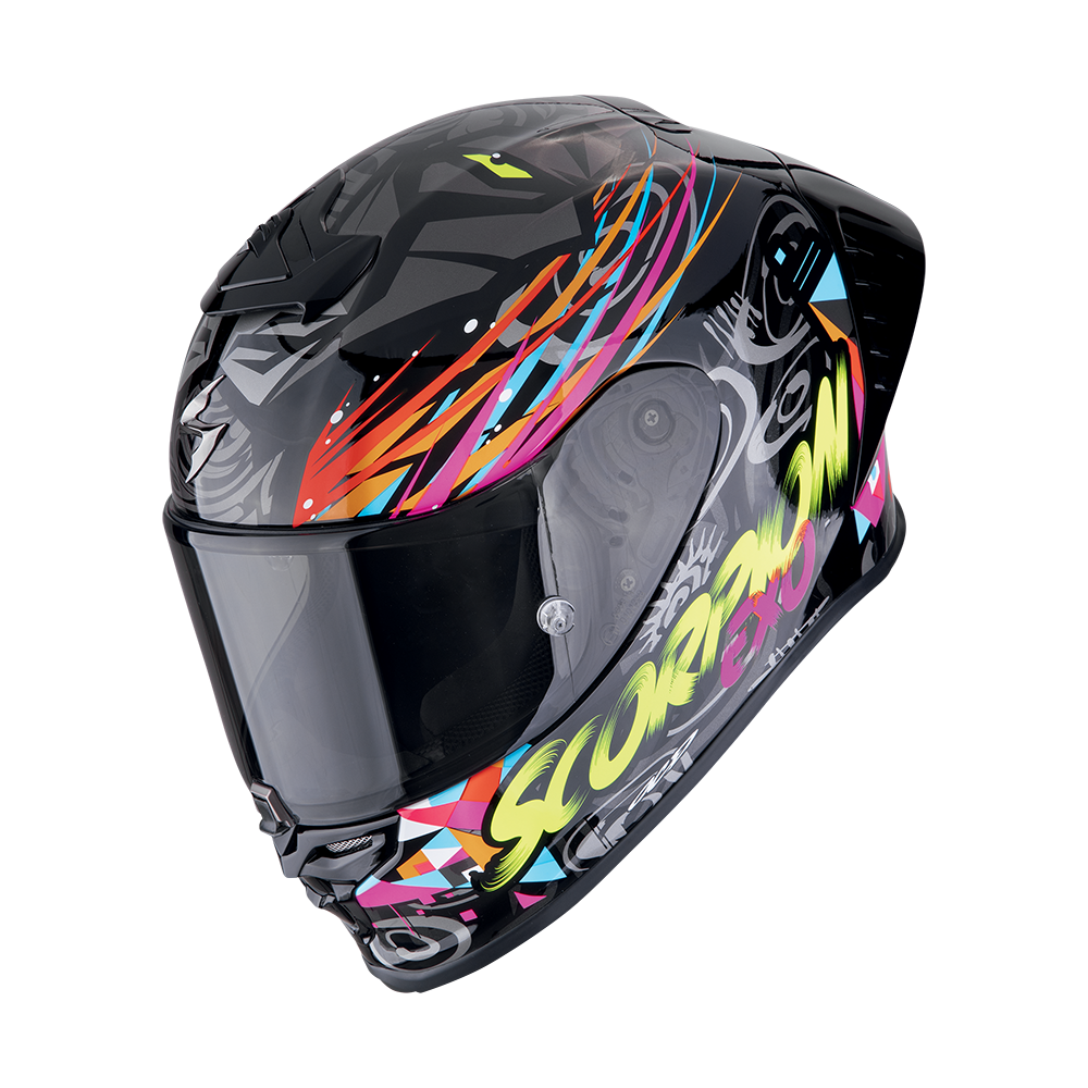Casco Scorpion EXO-R1 EVO II Air Savage Negro Azul image_1