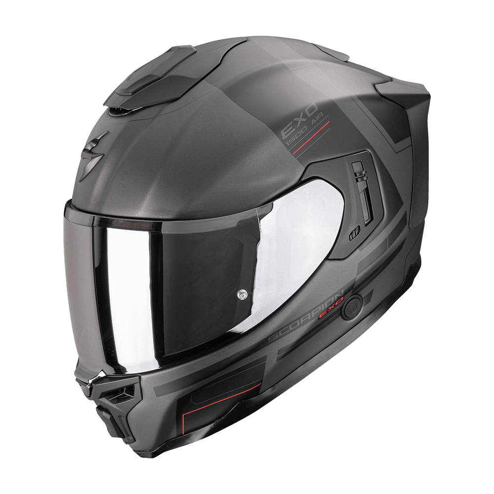 Casco Scorpion EXO-1500 Air Dual Gris Negro Rojo M image_1