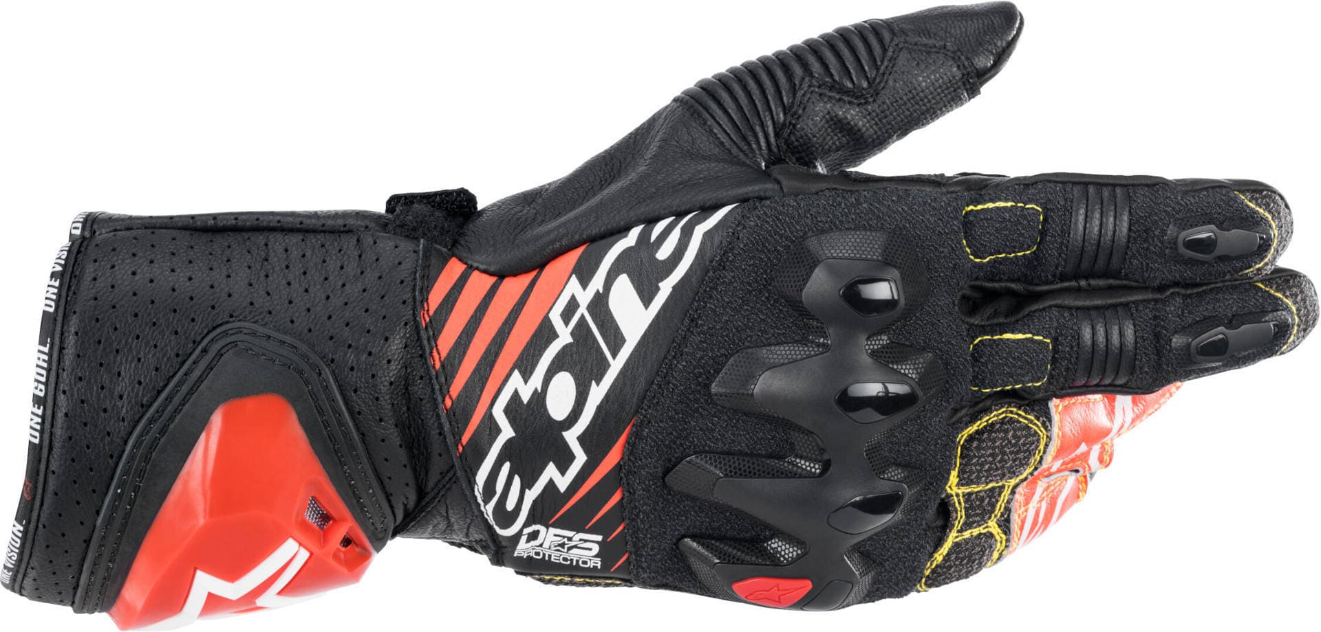 Guantes Alpinestars GP Tech V2 Negro Blanco Rojo F image_1