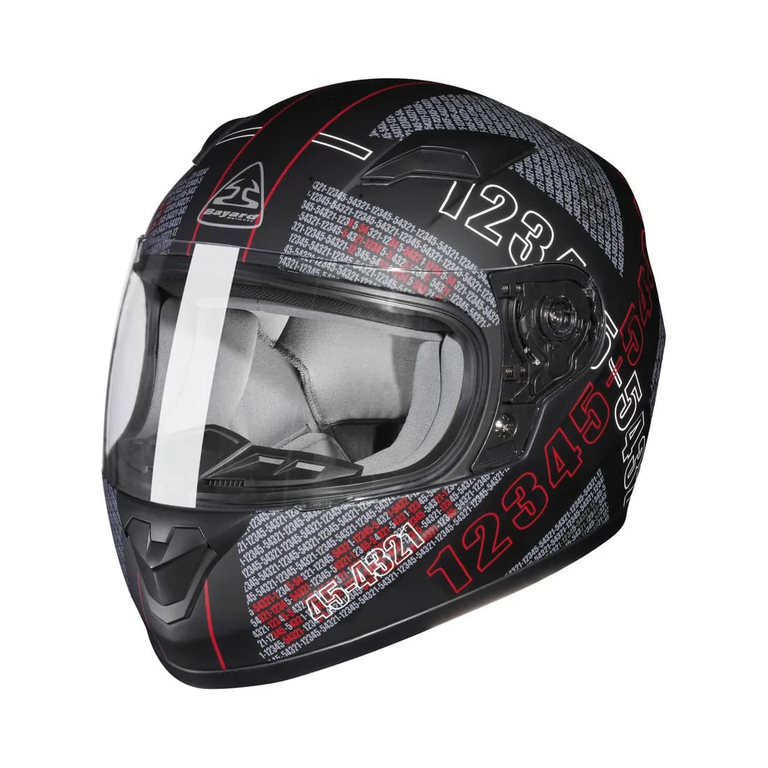 Casco Bayard SP-56 Kids Numbers Negro Rojo Blanco image_1